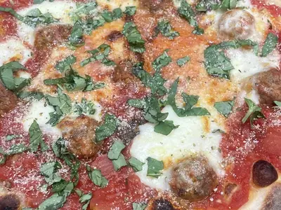 Meatball Pizza